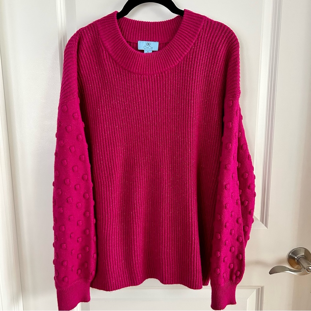 CeCe 3D Polka Dot Sweater